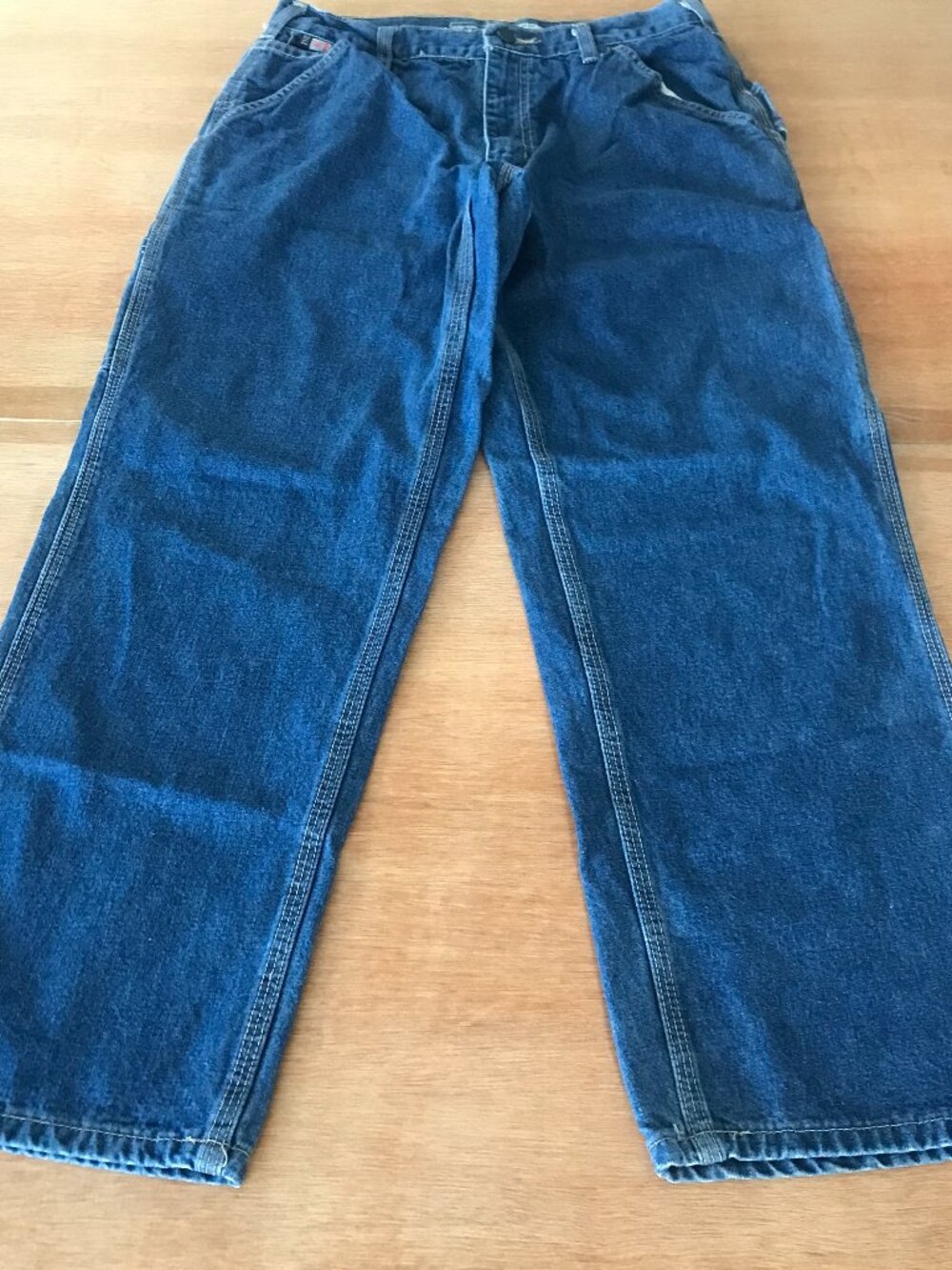 Carhartt Flame Resistant Signature Loose Fit Jeans Men 31x27 Blue Pockets 19778